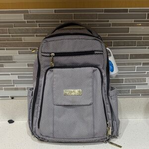 Stylish Black and White Diaper Bag Backpack